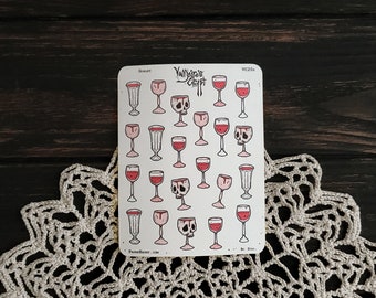 Blood Goblet Planner STICKER sheet - Vampire's Crypt - Spooky Cute - Goth