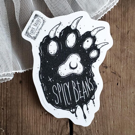 Spicy Beans cat paw sticker - Spooky cute - Cat claws - Black cat