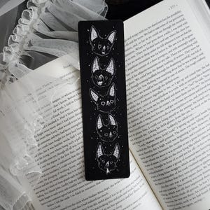 Black Vampire Bat Bookmark, Spooky cute, Goth image 7