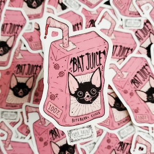NAKLEJKA NA SOK NIETWÓRCZY - Sok wampirzy w pudełku - Strasznie słodki - Pastel Goth