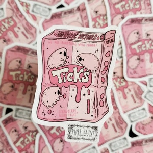 Vampire Candy Ticks sticker- vampire food- Spooky cute - Pastel Goth