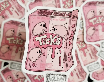 Vampire Candy Ticks sticker- vampire food- Spooky cute - Pastel Goth