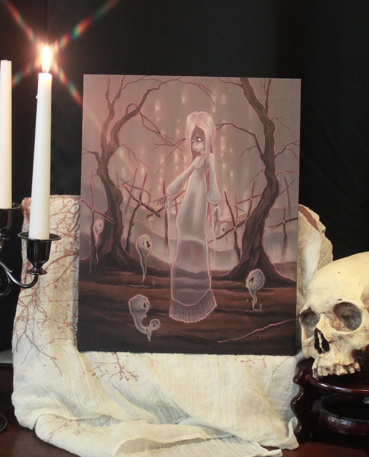 Spirits ORIGINAL lowbrow ghost gothic art painting Etsy