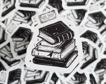 Pegatina de pila de libros de brujas - Spooky Cute - Goth