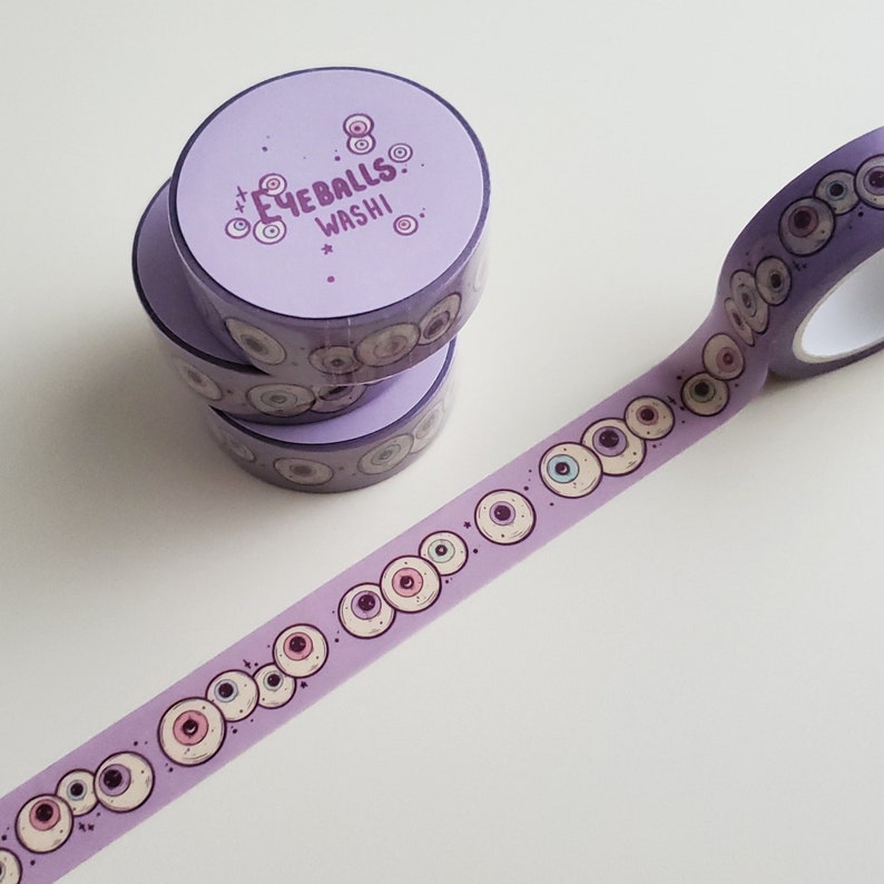 Eyeball WASHI Tape Creepy Cute Pastel Goth image 2