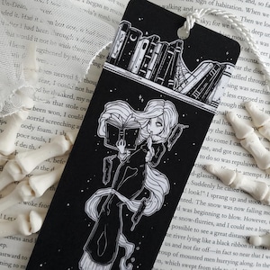 Marque-page de bibliothèque hantée, Fantasmagorie, Fille fantôme et Gothique image 3