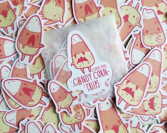 Candy Corn Creeps STICKER pack - Spooky cute - Halloween stickers - Pack of Ten