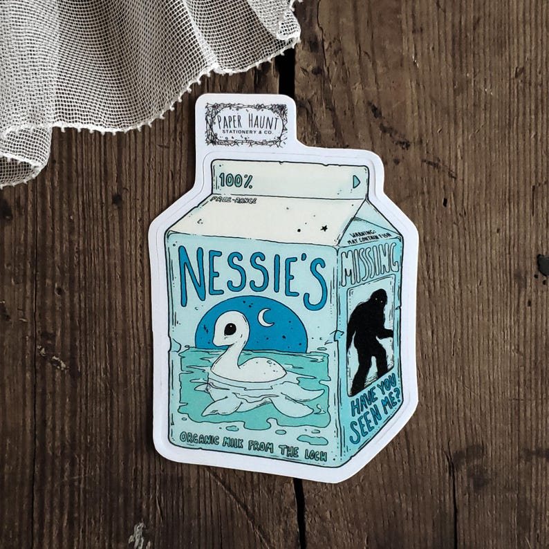 Nessie Milchkarton AUFKLEBER Bild 2