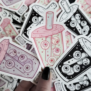BOBA TEA pastel goth Sticker, Creepy cute image 2