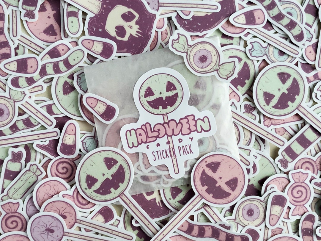 Halloween Candy STICKER Pack Spooky Cute pastel Goth Pack of Twenty Six