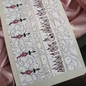 Tape Planner STICKERS sheet Vampire's Crypt Spooky Cute, Goth Dungeon Wall image 2