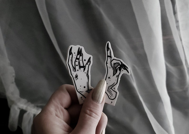Witch's Claws magnetic Bookmark SET, Spooky cute, Goth image 4