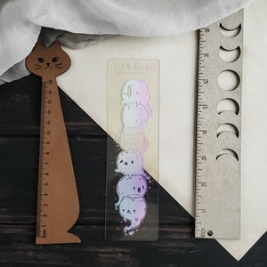 Holo Ghost Pile Washi card Bookmark, Spooky Cute image 4