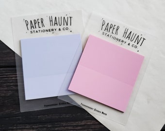 Pink & Purple Transparent STICKY Notes, pastel goth