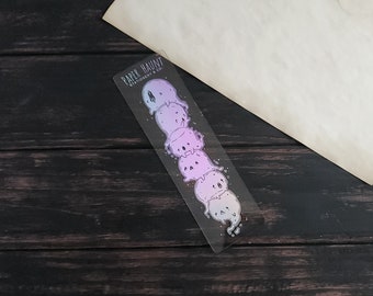 Holo Ghost Pile Washi card Bookmark, Spooky Cute