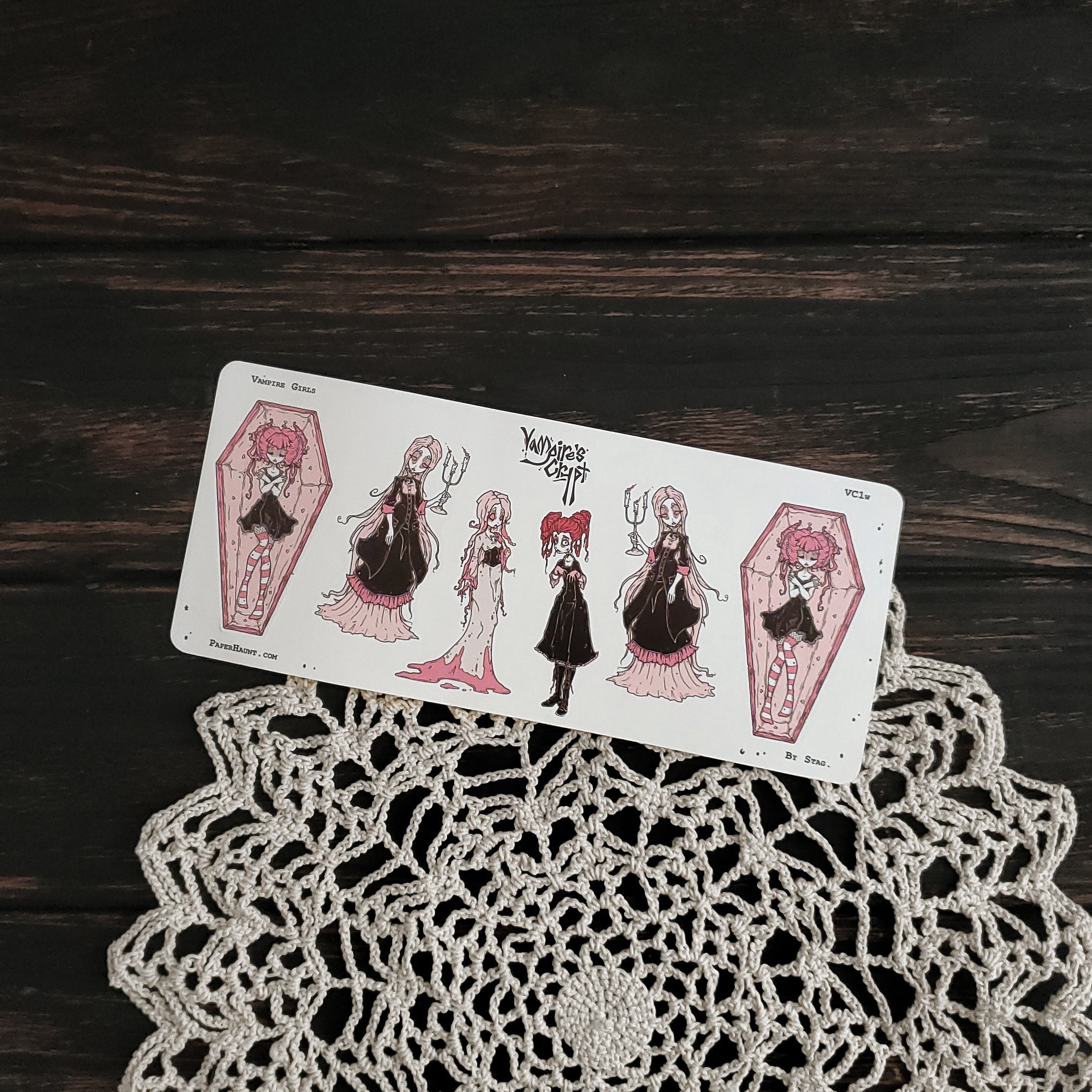 Vampire Girls Planner STICKER Sheet - Vampire's Crypt- Spooky Cute -Goth