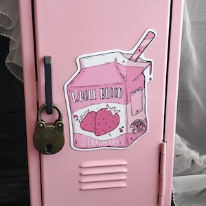 Vampire Milk Magnet – Creepy Cute Goth Milk Carton – Spooky Kawaii Fridge Decor – Undead Breakfast Magnet