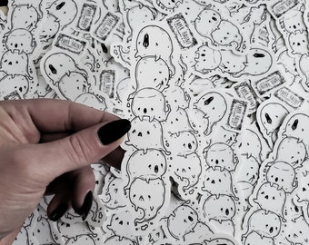 Ghost Pile sticker - Spooky cute - goth