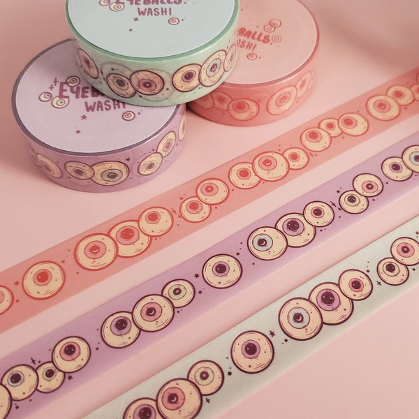 Augapfel WASHI Tape - Creepy Cute- Pastel Goth