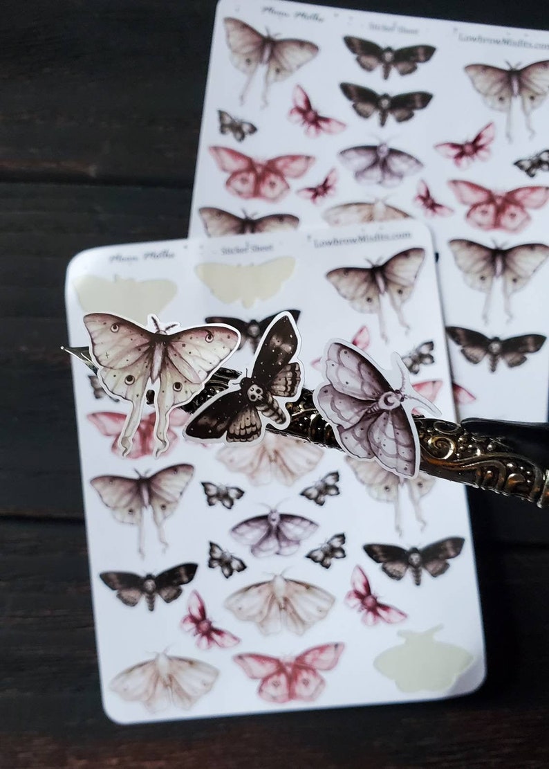 Moon moth stickers