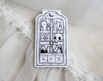 Potion Cabinet magnetic Bookmark, Spooky cute, Goth