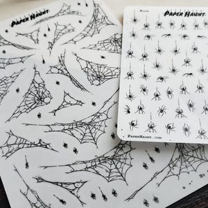Widow and Web clear spider STICKER Sheet - creepy cute goth image 5