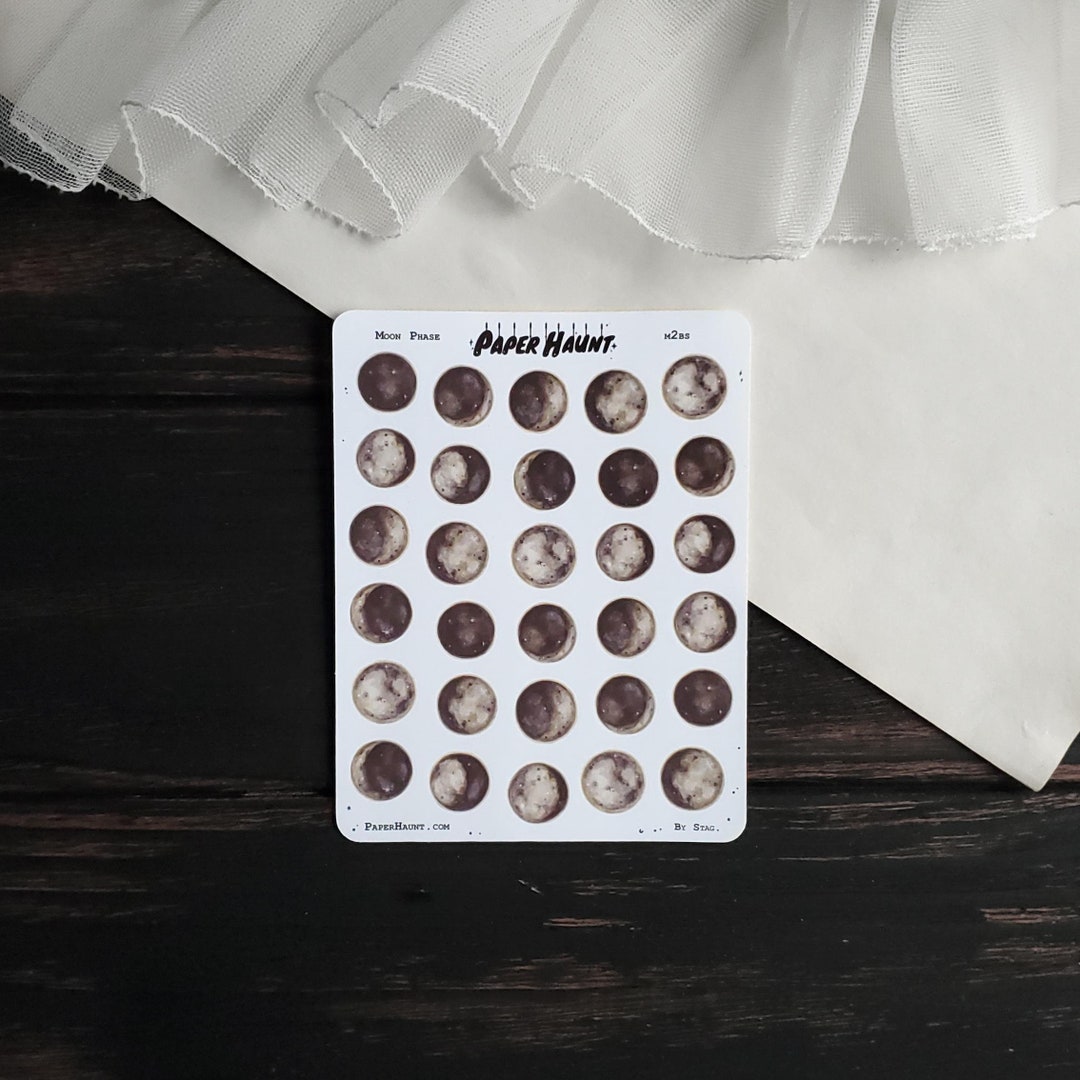 Moon Phase Planner Sticker Sheet - Etsy