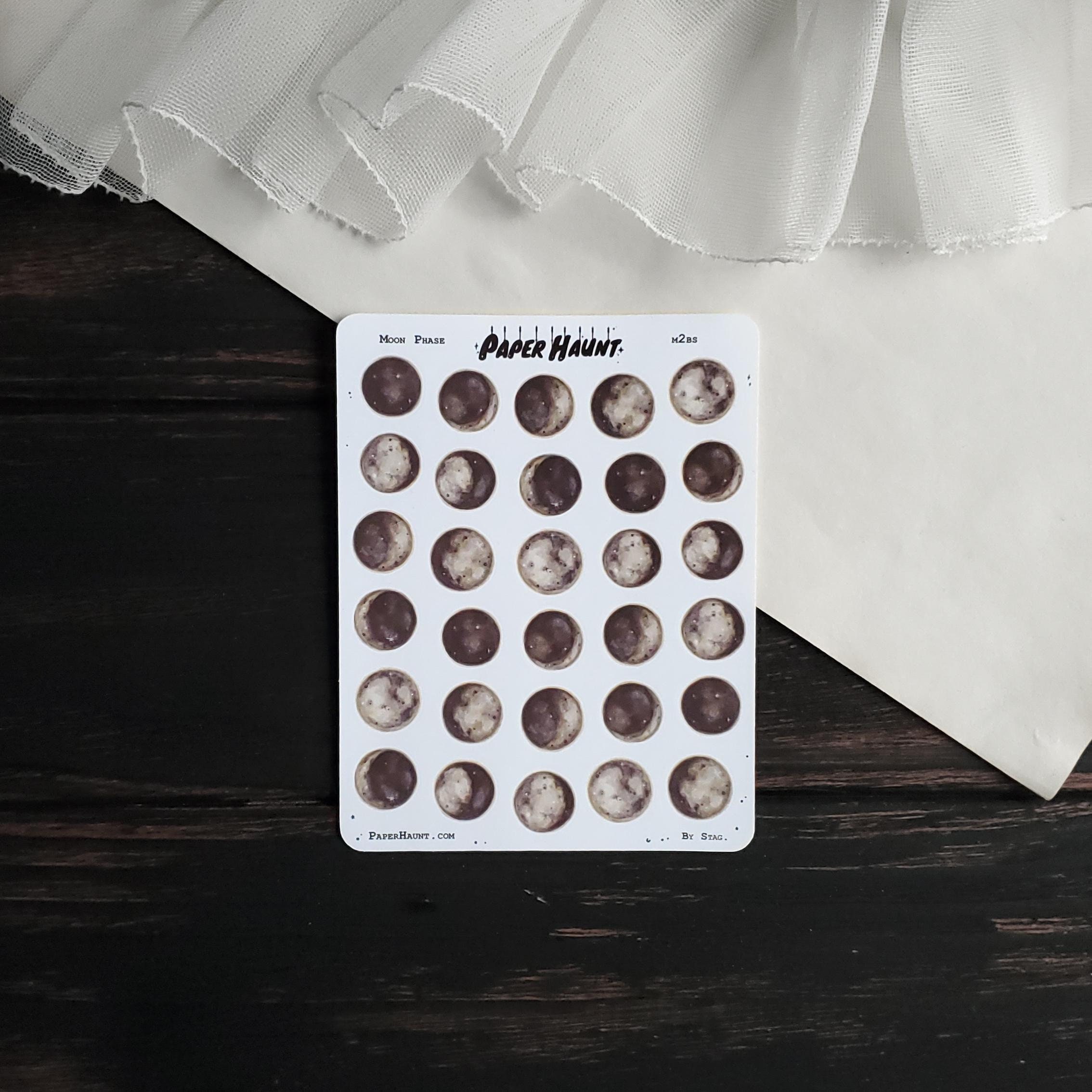 Moon Phase Planner Sticker Sheet - Etsy