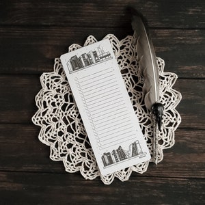 Book shelf list gothic Notepad stationery Haunted Library image 1