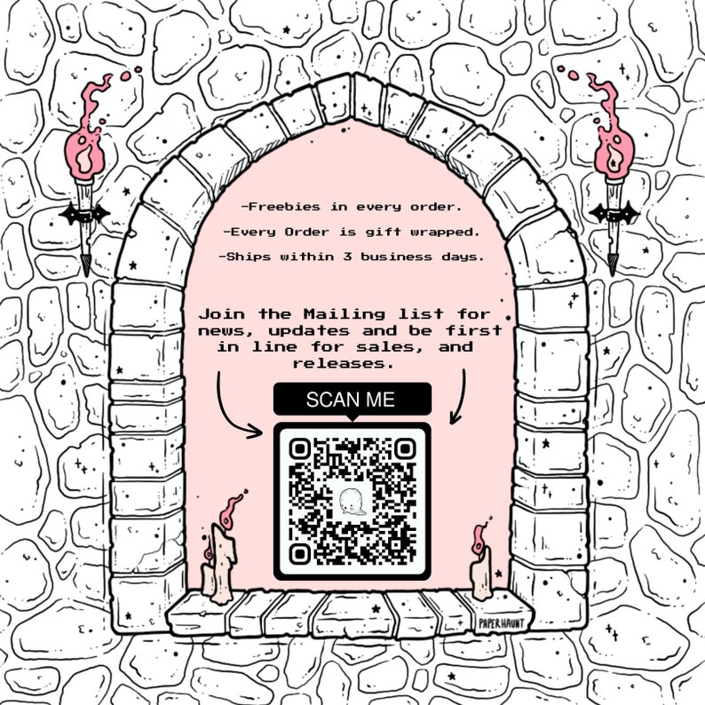 Paper Haunt stationery & Co Shop announcement.