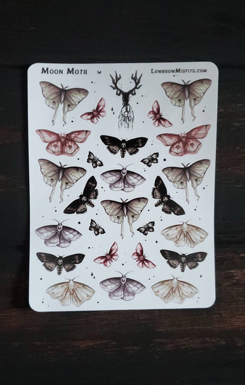 Moon moth stickers