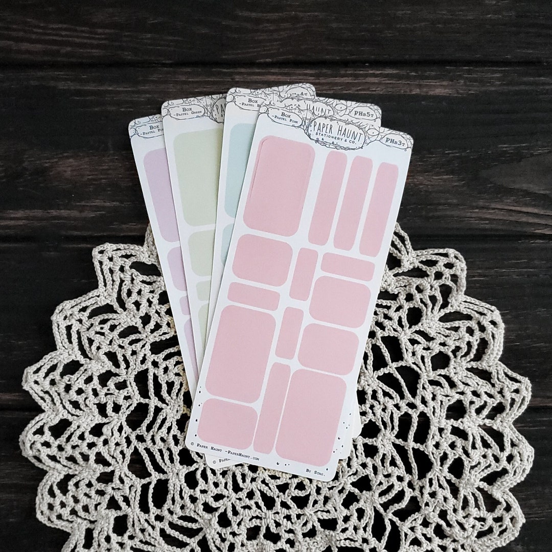 Pastel Box Planner Sticker Sheet - Planner Accents - Etsy