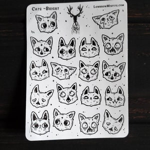 creepy cute bujo cat planner emoji stickers