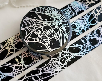 Silver holo Spider web WASHI Tape