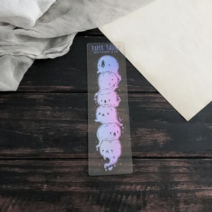 Holo Ghost Pile Washi card Bookmark, Spooky Cute image 2