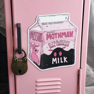 Mothman Milk Carton Magnet – Creepy Cute Cryptid – Spooky Kawaii Fridge Magnet – Weird Cryptidcore Kitchen Decor - Strange Art