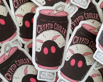 Cryptid Cooler, MOTHMAN soda STICKER