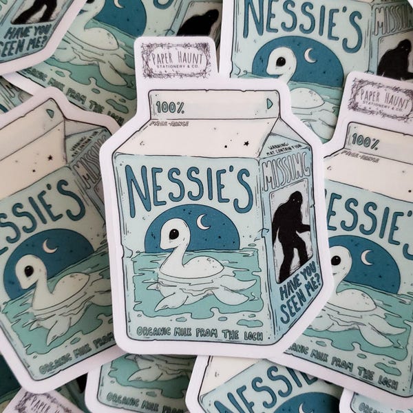 Nessie Milchkarton AUFKLEBER