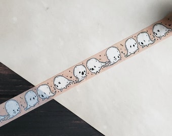 Pink Sparkle Ghost washi tape -Spooky cute - pastel goth