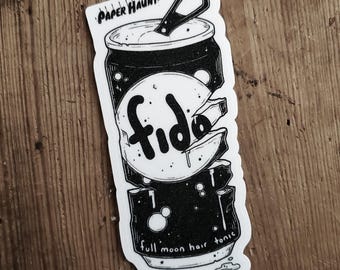Werewolf Soda Can Vinyl STICKER | Spooky Cute - Goth Art