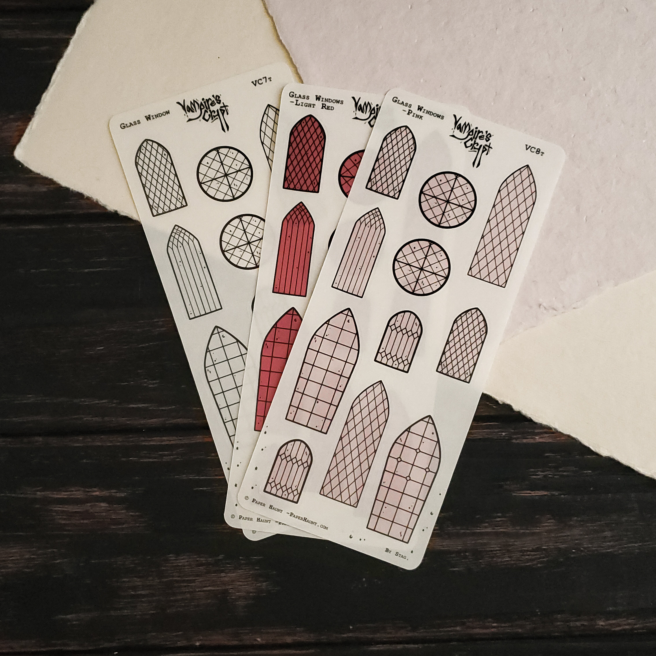 Gothic Window STICKER Sheets - Vampire's Crypt - Clear Stickers ...