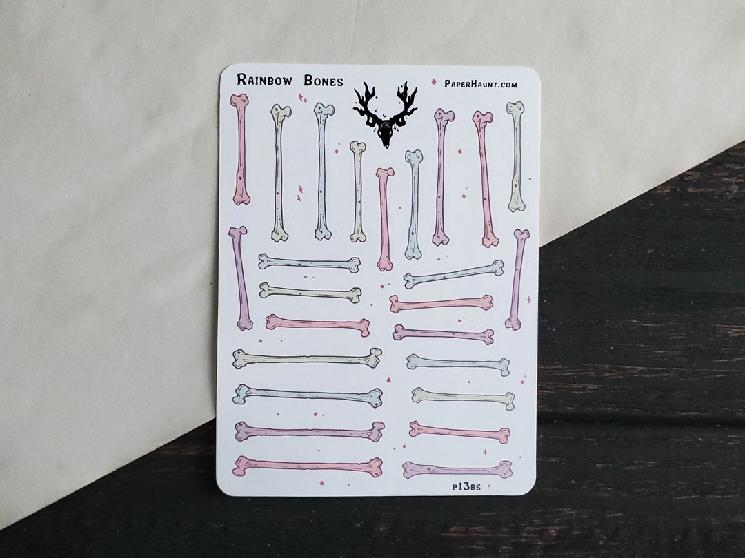 Pastel Bones Sticker Sheet accent Planner Stickers - Etsy