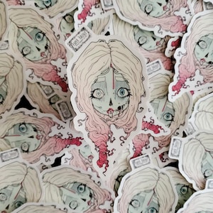 Zombie  Girl STICKER- Creepy cute