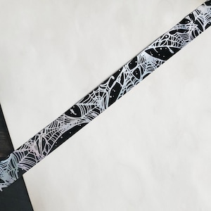 Taśma WASHI Silver Holo Spider web