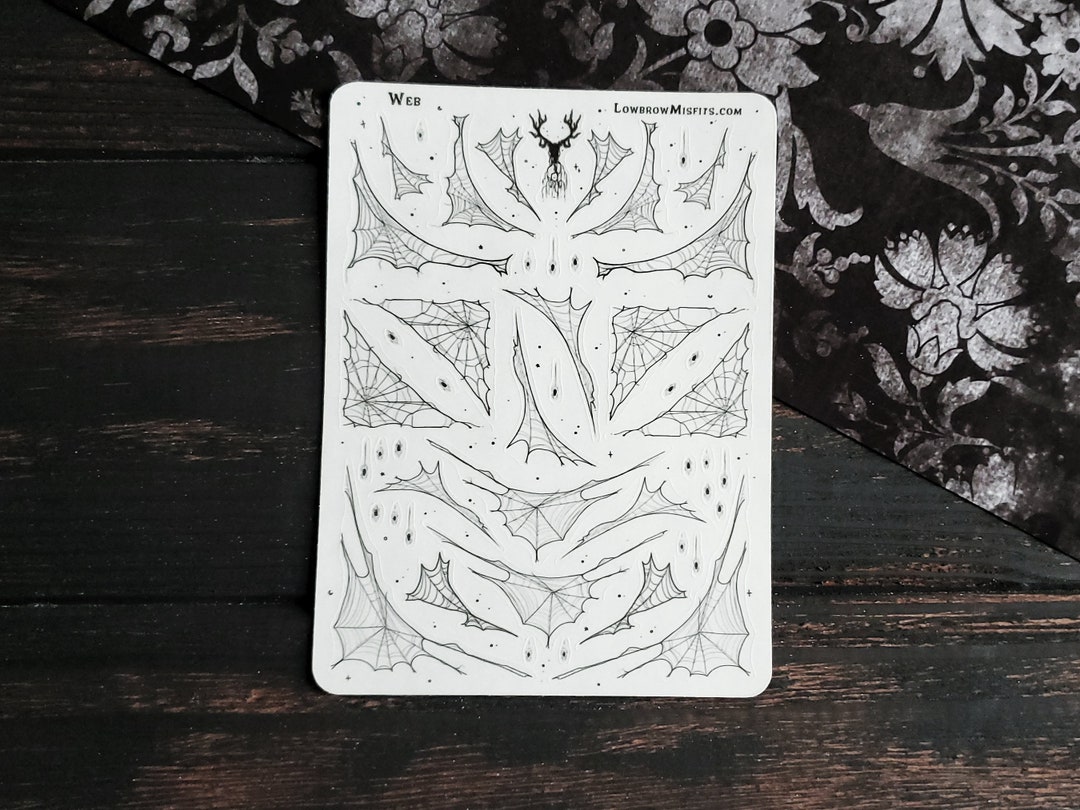 Spider Web Goth Clear Planner STICKER Sheet - Etsy UK