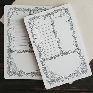 Dark Forest Daily planner- Spooky Cute Goth stationery