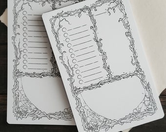 Dark Forest Daily planner- Spooky Cute Goth stationery