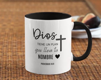 Spanish Christian Mug, Bible Verse Mug, Spanish Christian Gift, Christian Gift, Christian Quotes, Christian Coffee Mug, 11oz.