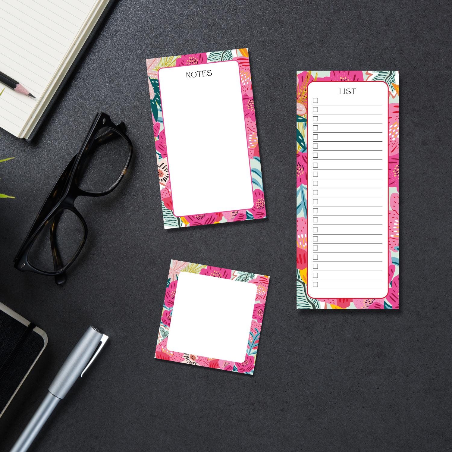 Botanical Notepad Botanical Notepad Set - Printable | Canva Template - Etsy