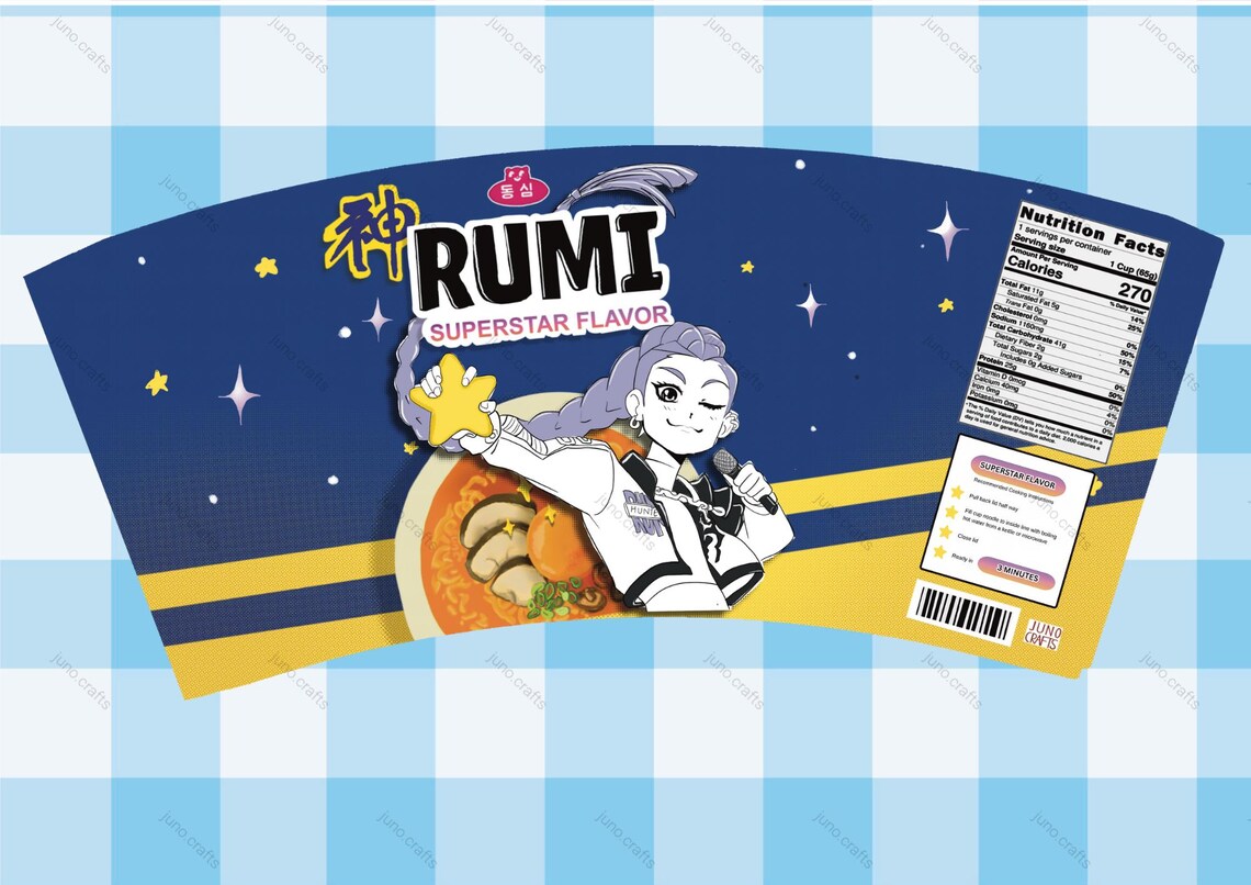 Huntrix Rumi | Kpop Demon Hunters | Ramen Cupsleeve With Lid - Etsy UK